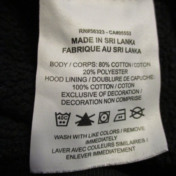 Nike Vintage White Tag Woman Small Petite Black White Swoosh Pullover Hoodie - Picture 7 of 9